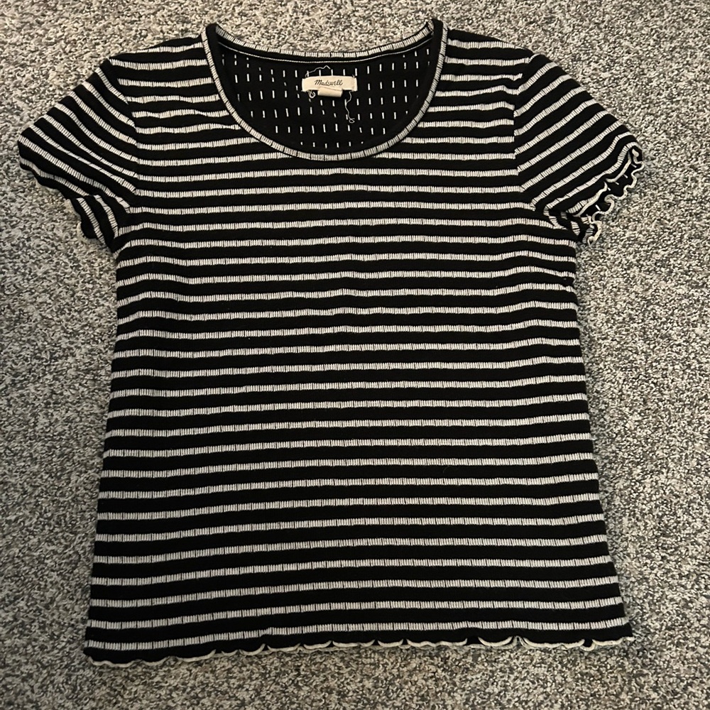 Madewell Black & White Stripe Tee